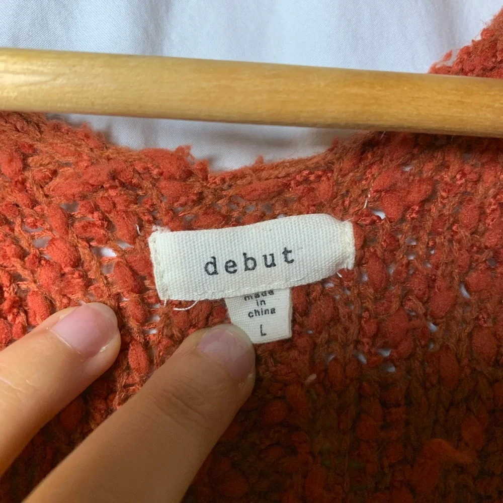 Debut Rust Colored Cardigan - Picture 3 of 5